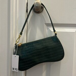 JW Pei shoulder bag dark green never used